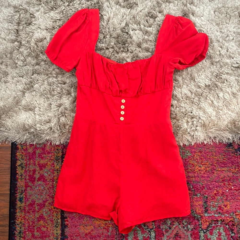 Privacy please romper from revolve. Zipper back.
